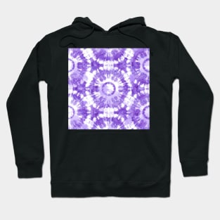 Purple and White Tie Dye Batik Hoodie